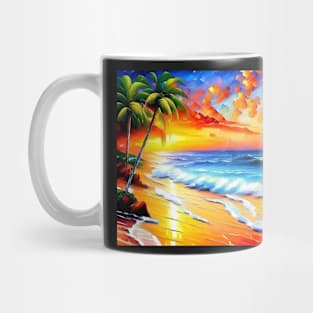 Beach at Sunset Mug